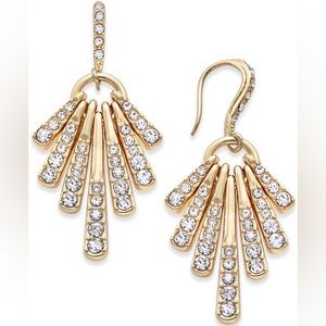 I.N.C. International Concepts Shaky Drop Earrings | Gold Toned with Rhinestones